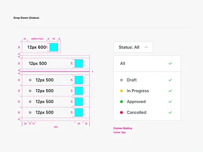 Web App UI – Specifications app dropdown navigation pattern pattern library specifications ui user experience user interface ux web app