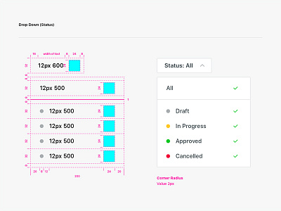 Web App UI – Specifications app dropdown navigation pattern pattern library specifications ui user experience user interface ux web app