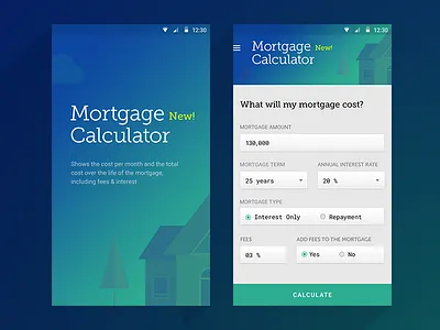 Daily UI :: 004 Calculator calculator daily ui emi form home illustration mortgage