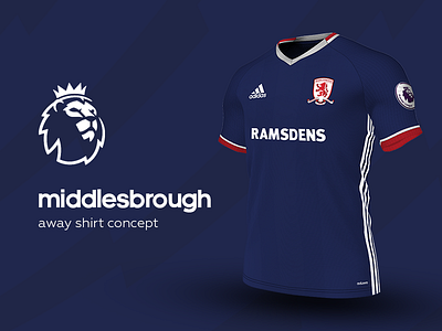 Middlesbrough Away Shirt by adidas adidas football jersey kit middlesbrough premier league soccer