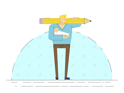 It's a boy! baby boy illustrator pencil