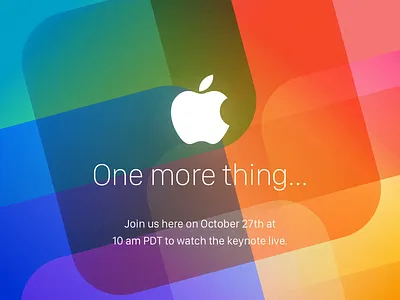 Oct 27th (unofficial Invite) apple design harware invitation invite keynote logo macbook macs vibrant