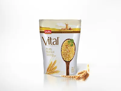 Duru Bulgur Vital Package Design branding clear concept design identity logo minimal package design photography simple typography wheat