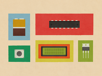 Electronic Collage blocks electronics technology