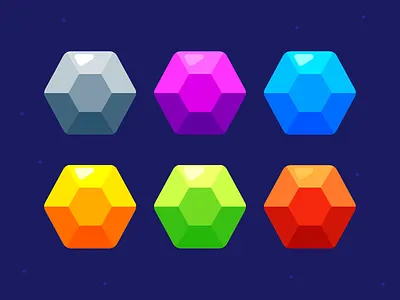 Gems arcade colors diamond game gem gems illustration jewel mobil game