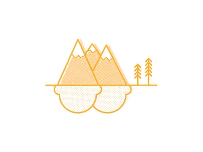 Ice Cream Mountain design ice cream ice cream cone illustrating illustration mountains nature outdoors outside