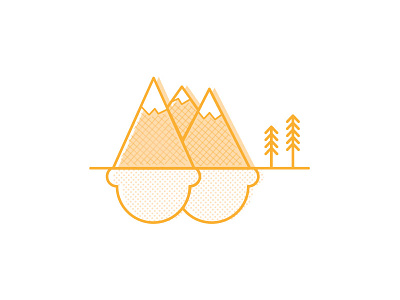 Ice Cream Mountain design ice cream ice cream cone illustrating illustration mountains nature outdoors outside