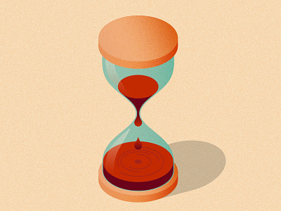 Halloween blood clock blood clock colors flat grain halloween illustration isometric red textures