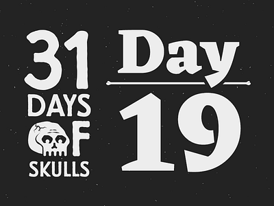 Day 19 - 31 Days of Skulls 31daysofskulls halloween skull