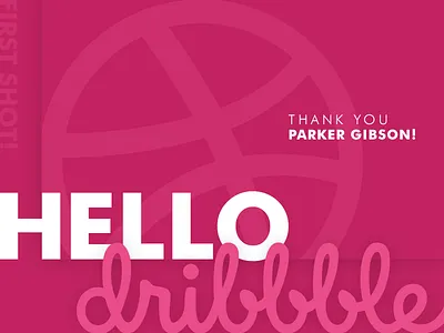 Hello Dribbble! first shot thank welcome you