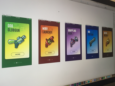 Game Weapon (wip) animation game iphone mobile game principle ui walkthrough weapon