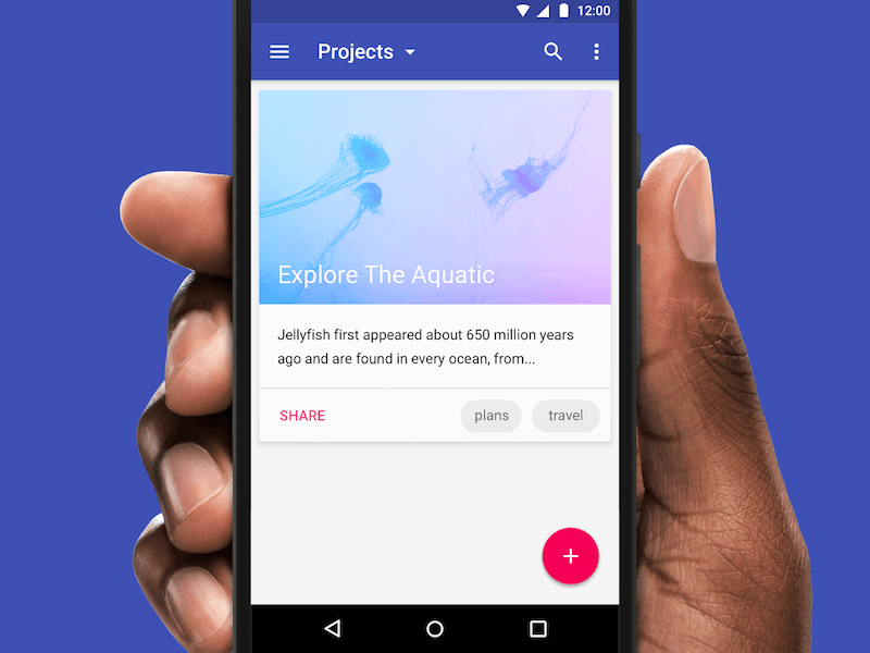 Add Project Animation animation auto code fab framer framer js framerjs google material material design project prototype ripple