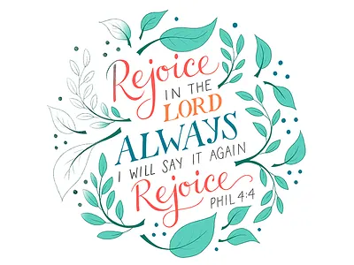 Rejoice lettering procreate quote scripture verse