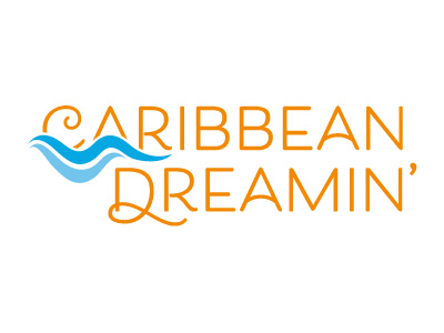 Caribbean Dreamin' Trip Logotype Concept caribbean logo typography