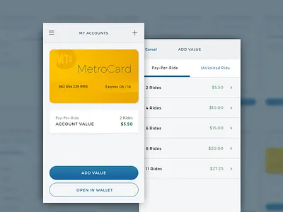 Transit App app design apple pay metrocard mobile mobile app payment transit app ui ui design ux