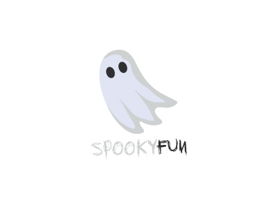 Creative and Cute Ghost Logo cute fun ghost halloween logo sale spooky