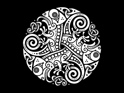 Three chameleons celtic chameleon irish knot ornament хамелеон