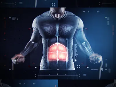 Muscle Styleframe 01 bloom design fui glow graphics lens muscle overlay photography styleframe