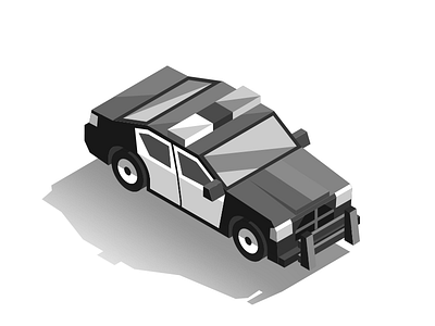 Police Car black and white icon illustration police police car