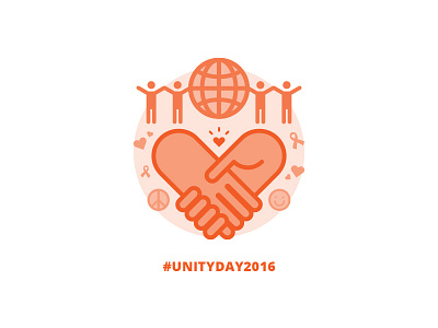 #UnityDay2016 2016 illustration love peace simple unity unity day world