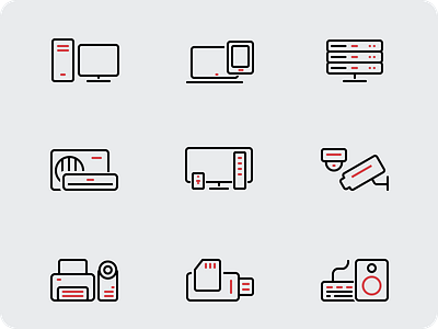 Electronic goods electronic icons