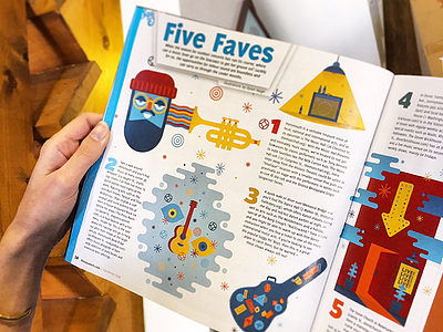 Illustrations for The Square amp design editorial guitar illustration magazine music spot venue