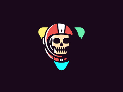 Astro Death astro astronaut patch skull space sticker