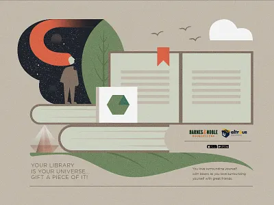 Altruus poster 2d awesome book character flat funny poster print space tree