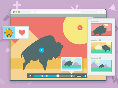 Video Player annotations approvals collaboration illustration notes player tasks timeline versions video