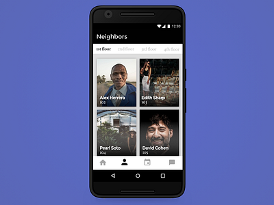Neighborly app neighbor profile ui ux