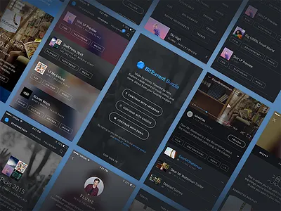 BitTorrent Now — Music and Video App app bittorrent interface ios music navigation onboarding player streaming ui ux video