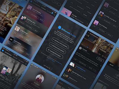 BitTorrent Now — Music and Video App app bittorrent interface ios music navigation onboarding player streaming ui ux video