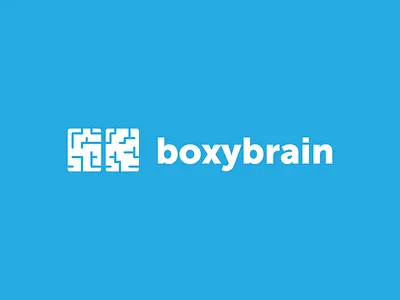 Boxy Brain box brain illustration logo