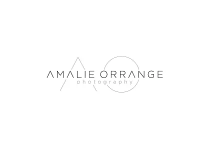 Amalie Orrange Photography Logo logo minimal modern typographic