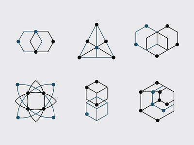 Web Icons abstract concept dots geometry icons nodes stroke symbolism