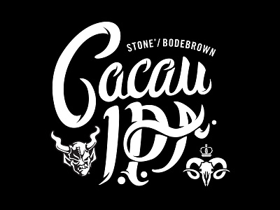 Cacau IPA beer branding cacau hand drawn ipa stone type typography