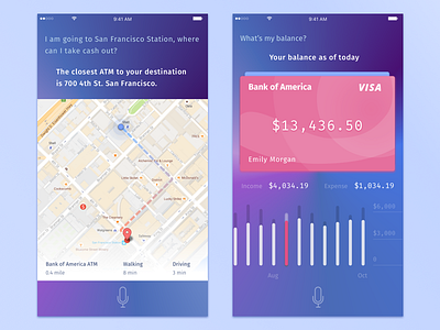 AI for bank app ai bank data visualization interaction design mockups visual design