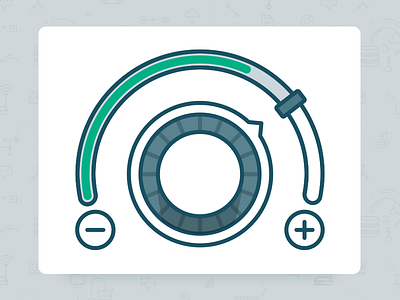 Control and Visibility console control dial flat landing page trendy soft shadow visibility website