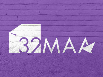 Logo design for 32MAA branding clean design flat futura logo logotype shadow typography