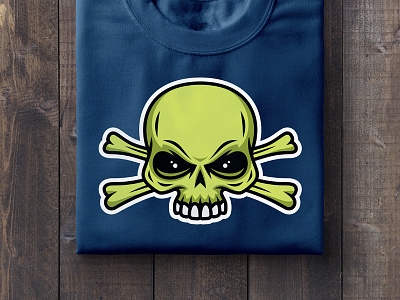 Skull and Crossbones crossbones print skull skull vector t shirt design tattoo