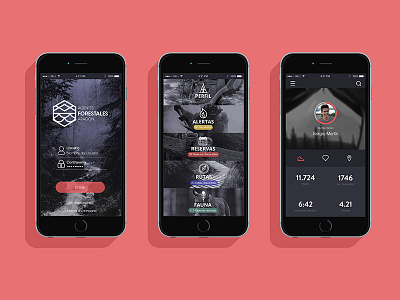 App Agentes Forestales Aragón app fit forest iphone mobile ui ux web