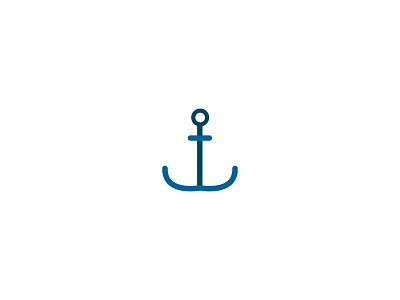 Minimalistic anchor anchor branding deep flat logo logotype mark mini minimalism minimalist sea