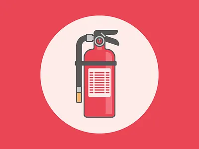 Fire Extinguisher extinguisher fire flat icon illustration illustrator vector