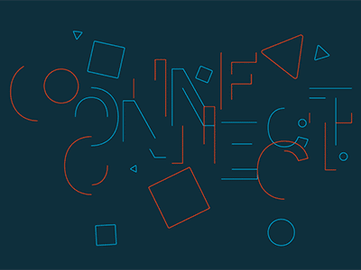 Connect animation design typography