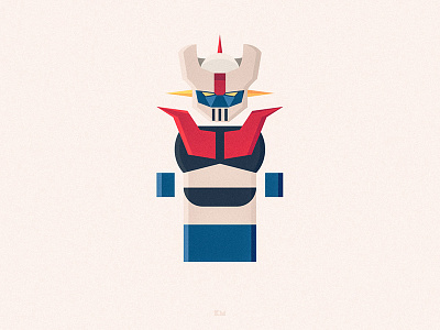 Mazinger Z anybuddy character design flat geometric mazingerz minimal