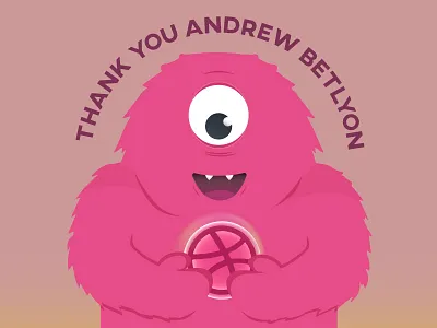 Dribbble Monster Thank You dribble halloween monster pink