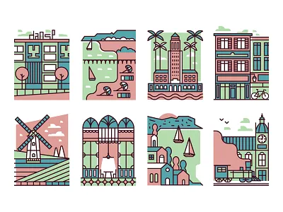 Vanity Fair beach boat destinations houses locations map palm restaurant scene train windmill