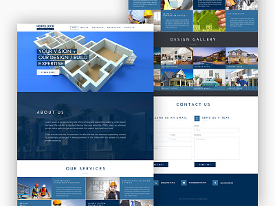 Hp Pollock flat design insurance responsive web design