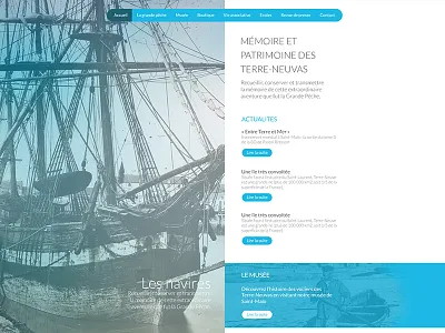 Webdesign homepage ship saint malo Doris Terre Neuvas doris homepage inspiration layout saint malo ship terre neuvas webdesign