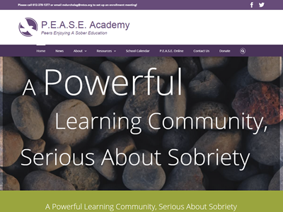 P.E.A.S.E. Academy responsive design web design